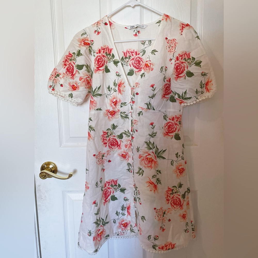 ZARA Women Linen Spring Dress